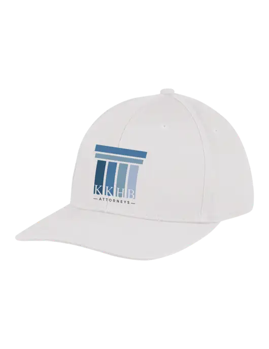 Premium Modern Structured Twill White Snapback Cap w/KKHB Attorneys Logo