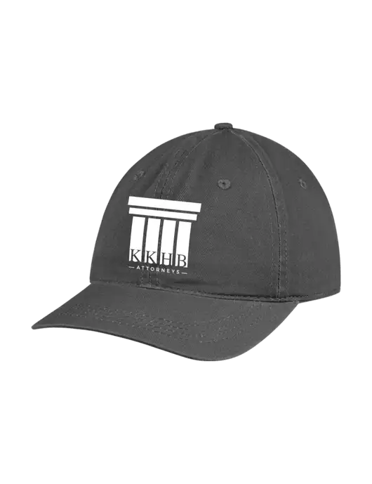 Garment Washed Unstructured Twill Charcoal Cap w/KKHB Attorneys Logo