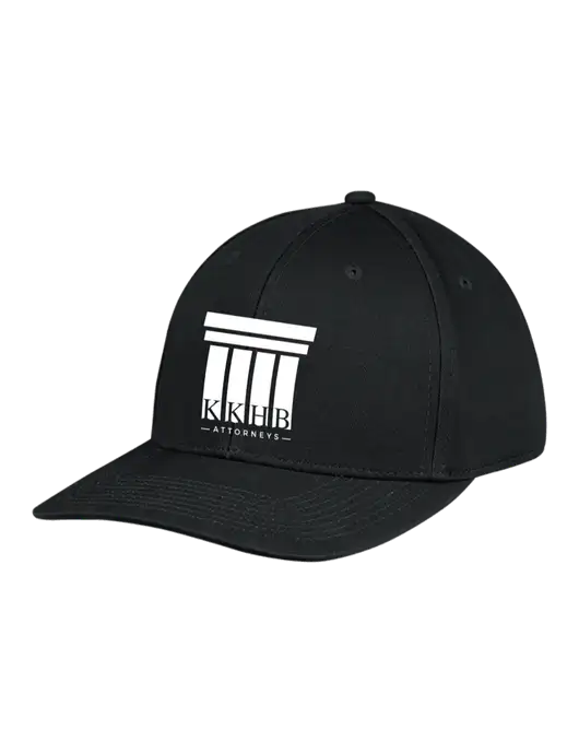 Premium Modern Structured Twill Black Snapback Cap w/KKHB Attorneys Logo