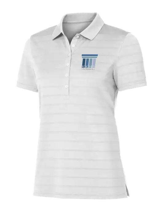 Callaway Womens Bright White Ventilated Polo w/KKHB Attorneys Logo