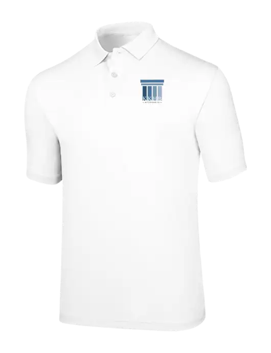 Callaway Opti-Dri White Chev Polo w/KKHB Attorneys Logo