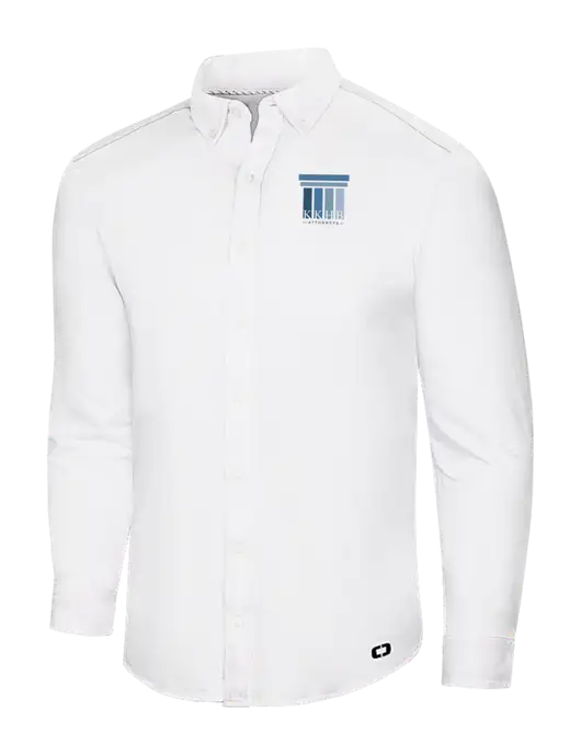 OGIO Bright White Modern Code Stretch Button-Up Shirt w/KKHB Attorneys Logo