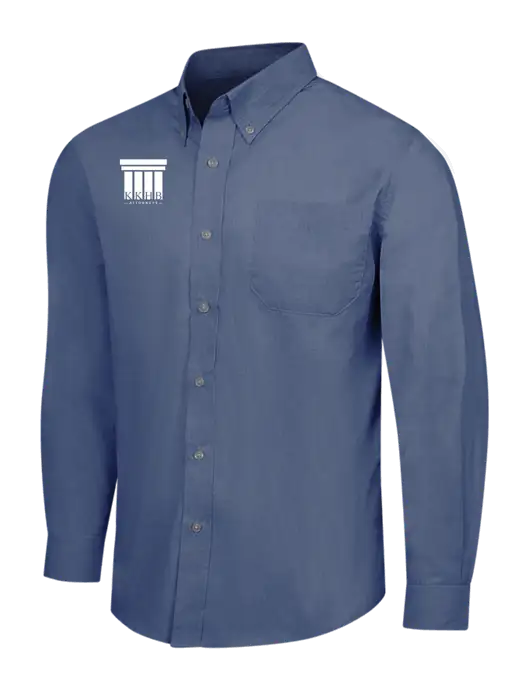 Light Navy Crosshatch Easy Care Shirt w/KKHB Attorneys Logo
