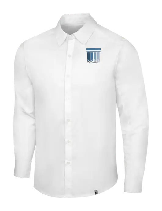 OGIO White Commuter Woven Shirt w/KKHB Attorneys Logo
