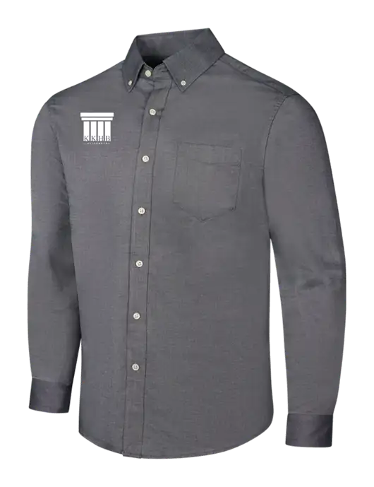 Dark Grey SuperPro Oxford Shirt w/KKHB Attorneys Logo