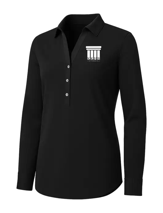 Womens Black City Stretch Shirt w/KKHB Attorneys Logo
