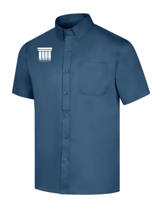 Short Sleeve Light Navy Superpro React Twill Shirt w/KKHB Attorneys Logo
