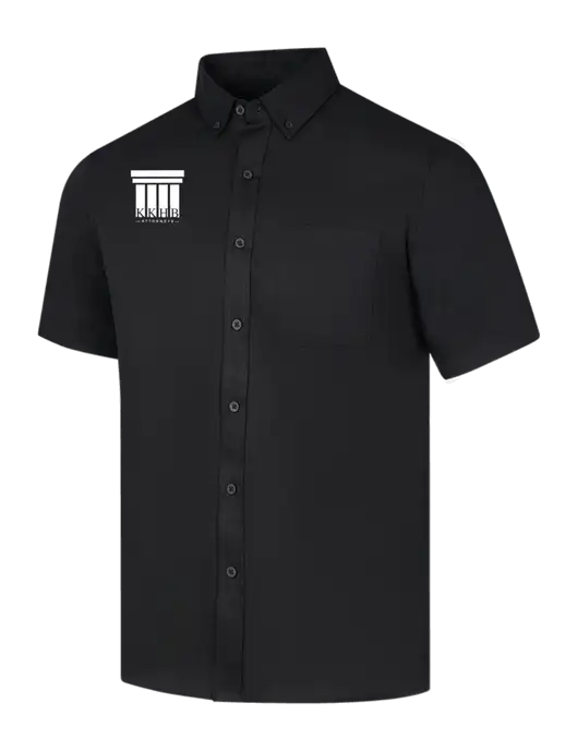 Short Sleeve Deep Black Superpro React Twill Shirt w/KKHB Attorneys Logo