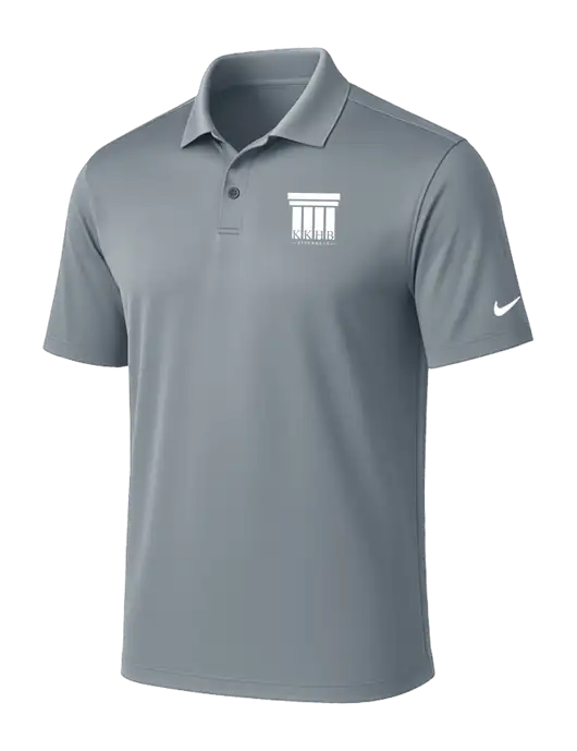 NIKE Medium Grey Victory Solid Polo w/KKHB Attorneys Logo