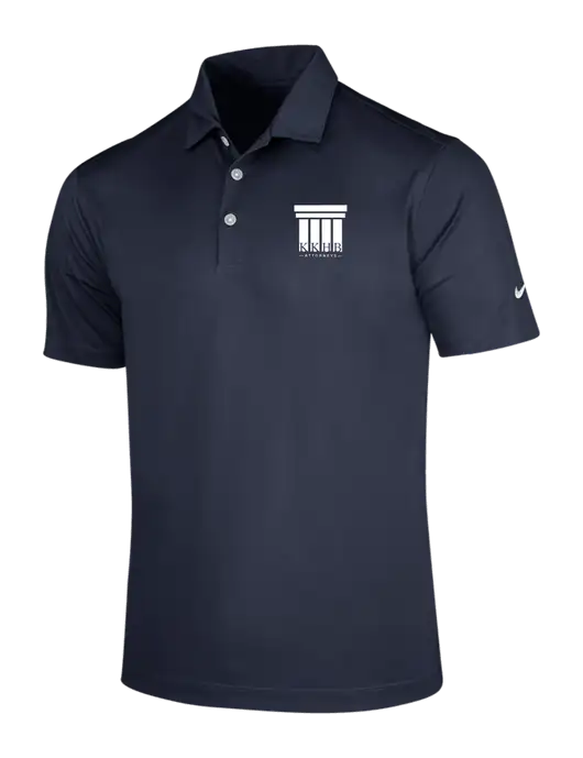 NIKE Dark Navy Dri-Fit Vertical Mesh Polo w/KKHB Attorneys Logo