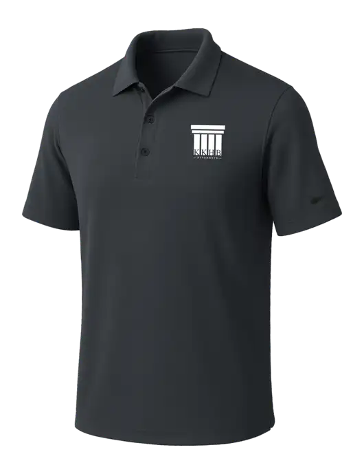 NIKE Dark Grey Dri-Fit Micro Pique Polo w/KKHB Attorneys Logo