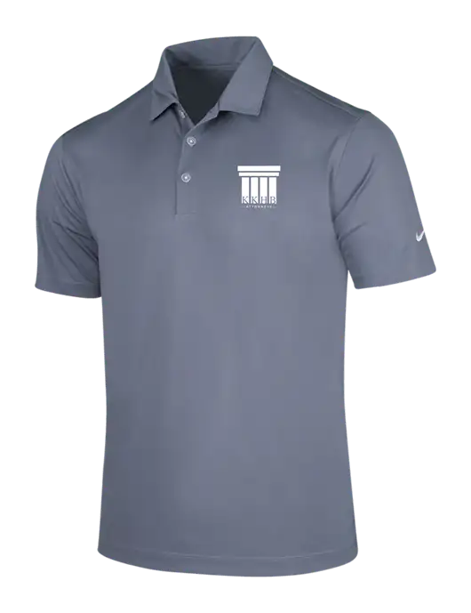 NIKE Medium Grey Dri-Fit Vertical Mesh Polo w/KKHB Attorneys Logo