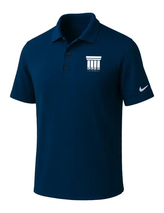 NIKE Navy Dri-Fit Micro Pique Polo w/KKHB Attorneys Logo