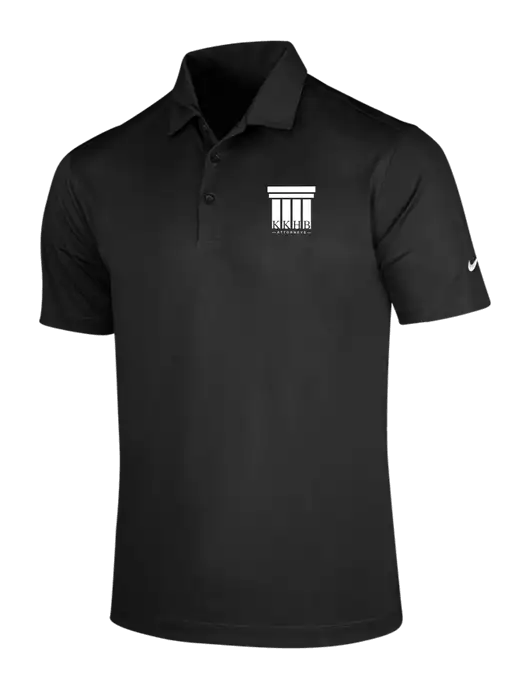 NIKE Black Dri-Fit Vertical Mesh Polo w/KKHB Attorneys Logo
