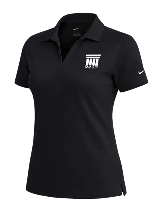 NIKE Black Womens Dri-Fit Micro Pique Polo w/KKHB Attorneys Logo