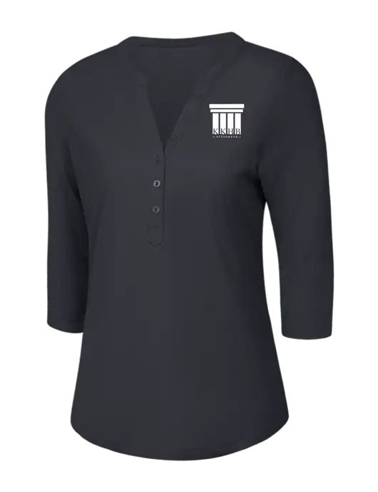 OGIO Charcoal Grey Jewel Henley w/KKHB Attorneys Logo