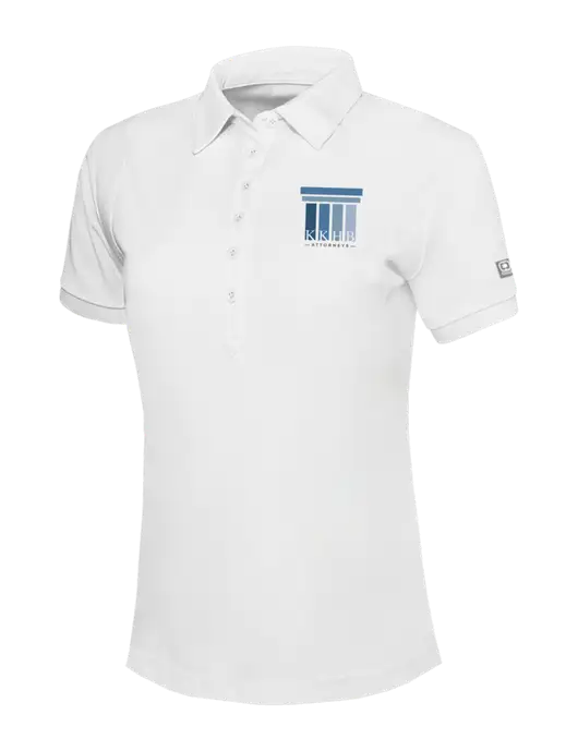 OGIO Womens Bright White Jewel Polo w/KKHB Attorneys Logo