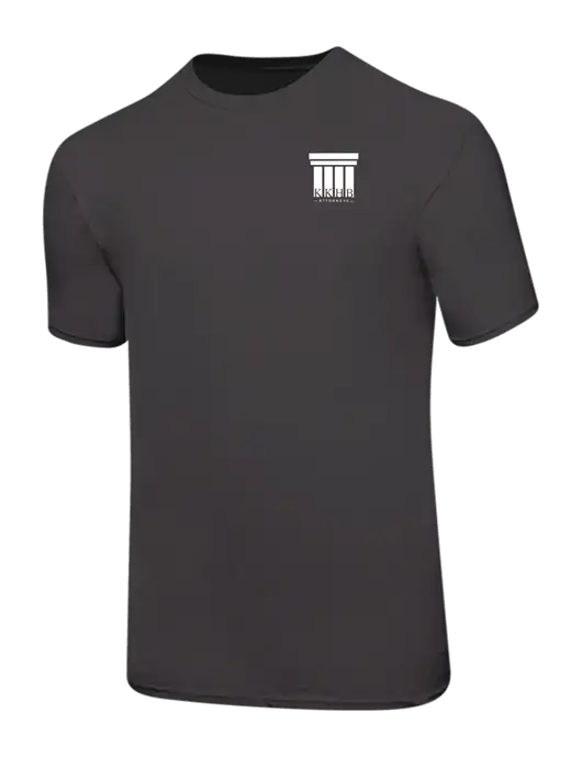 Ring Spun Charcoal 4.5 oz T-Shirt w/KKHB Attorneys Logo