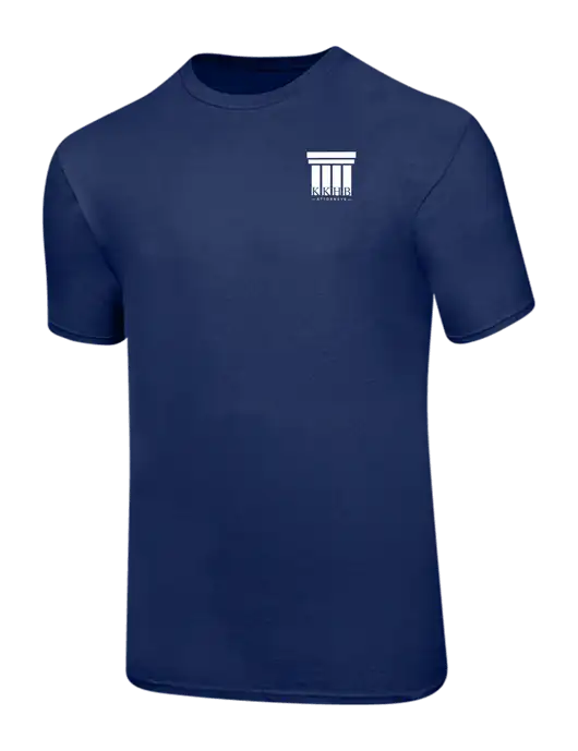 Ring Spun Navy 4.5 oz T-Shirt w/KKHB Attorneys Logo