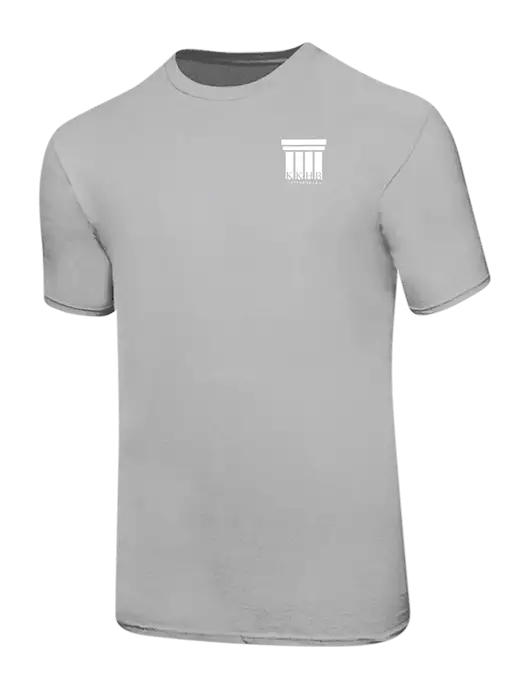 Ring Spun Silver 4.5 oz T-Shirt w/KKHB Attorneys Logo