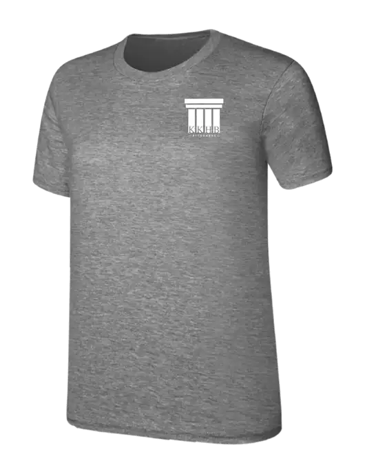 Womens Ring Spun Light Grey Heather 4.5 oz T-Shirt w/KKHB Attorneys Logo