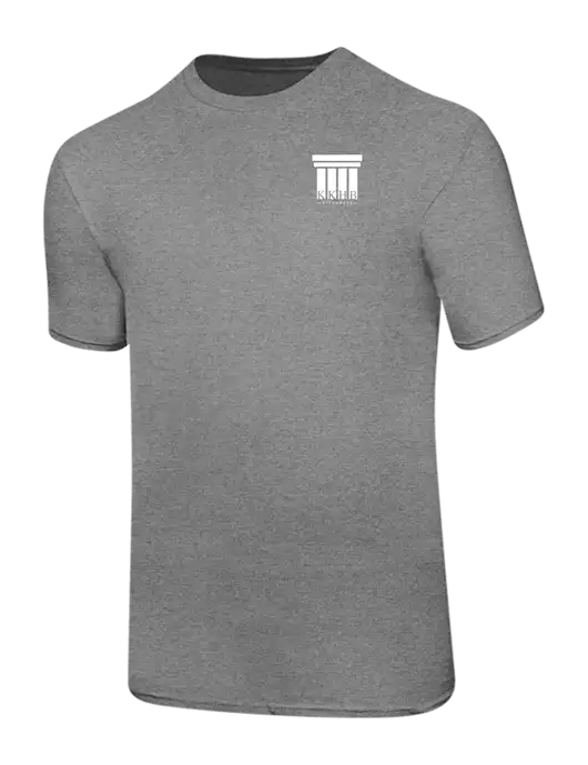Ring Spun Light Heather Grey 4.5 oz T-Shirt w/KKHB Attorneys Logo