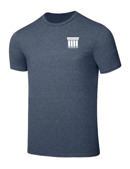 Seriously Soft Heathered Navy T-Shirt w/KKHB Attorneys Logo
