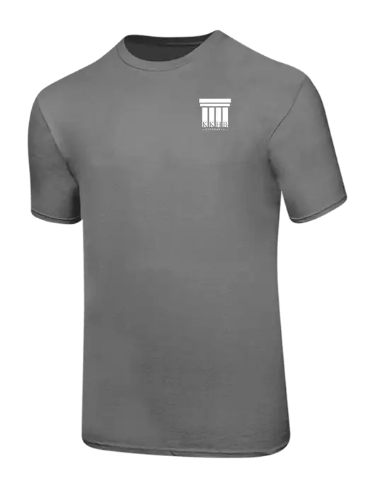 Ring Spun Medium Grey 4.5 oz T-Shirt w/KKHB Attorneys Logo