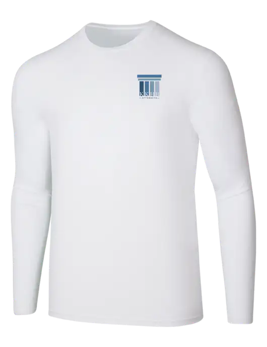 Seriously Soft White Long Sleeve T-Shirt w/KKHB Attorneys Logo