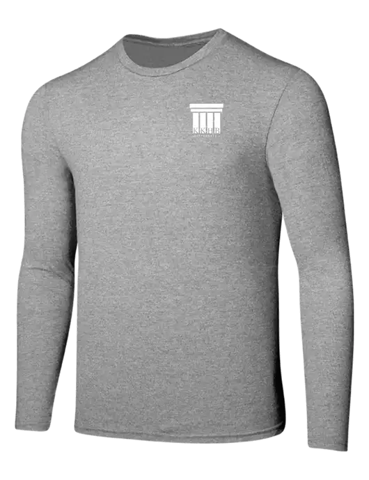 Seriously Soft Light Heathered Grey Long Sleeve T-Shirt w/KKHB Attorneys Logo