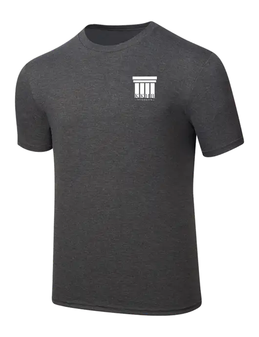 Simply Soft Heathered Charcoal 4.5oz  Poly/Combed Ring Spun Cotton T-Shirt w/KKHB Attorneys Logo