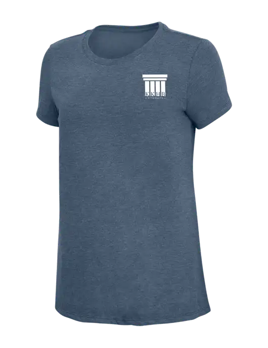 Womens Simply Soft Navy Frost 4.5oz  Poly/Combed Ring Spun Cotton T-Shirt w/KKHB Attorneys Logo