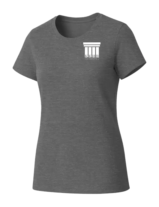 Womens Seriously Soft Grey Frost T-Shirt w/KKHB Attorneys Logo