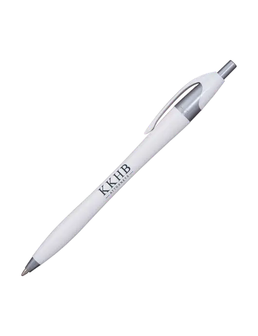 Novella White/Silver Shimmer Pen - Blue Ink w/KKHB Attorneys Logo