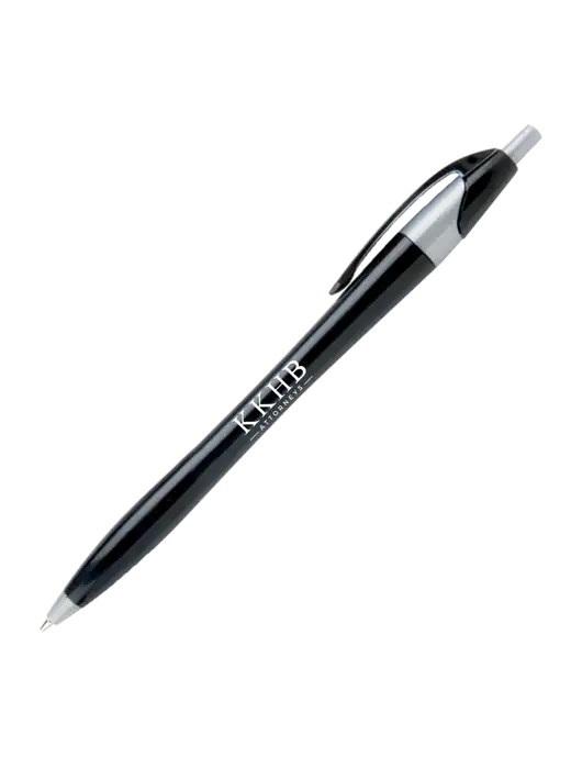 Novella Black/Silver Corporate Pen - Blue Ink w/KKHB Attorneys Logo