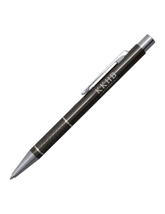 St George Gunmetal Pen - Blue Ink w/KKHB Attorneys Logo