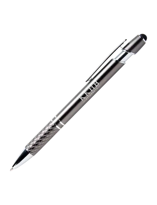 Valencia Gunmetal Stylus Pen - Black Ink w/KKHB Attorneys Logo
