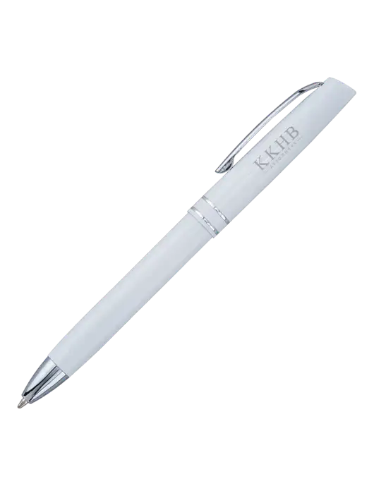 White Anguilla Black Ink Pen w/KKHB Attorneys Logo