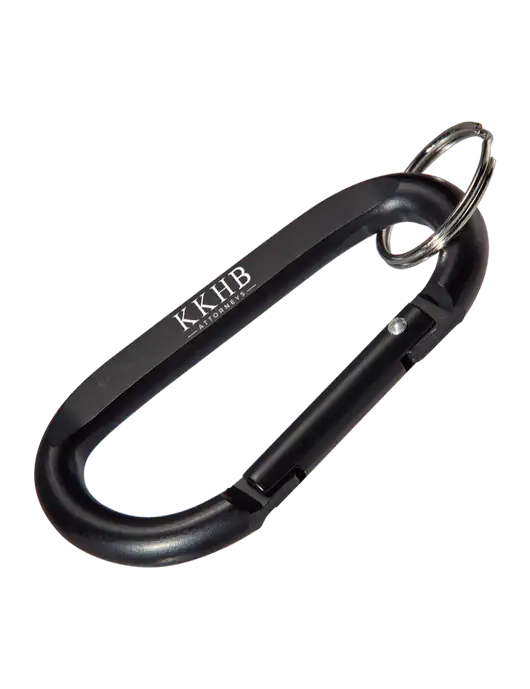 Black Carabiner & Key Ring w/KKHB Attorneys Logo