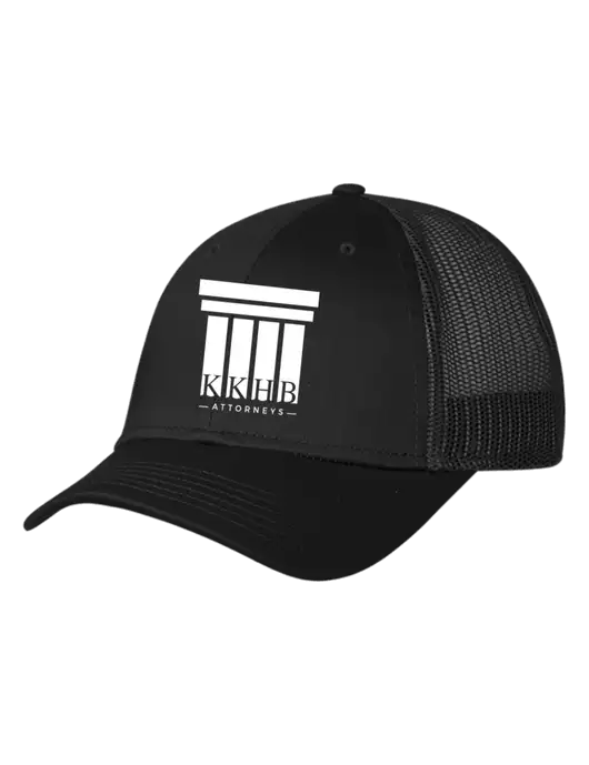 Black Mesh Trucker Cap Snap Back w/KKHB Attorneys Logo