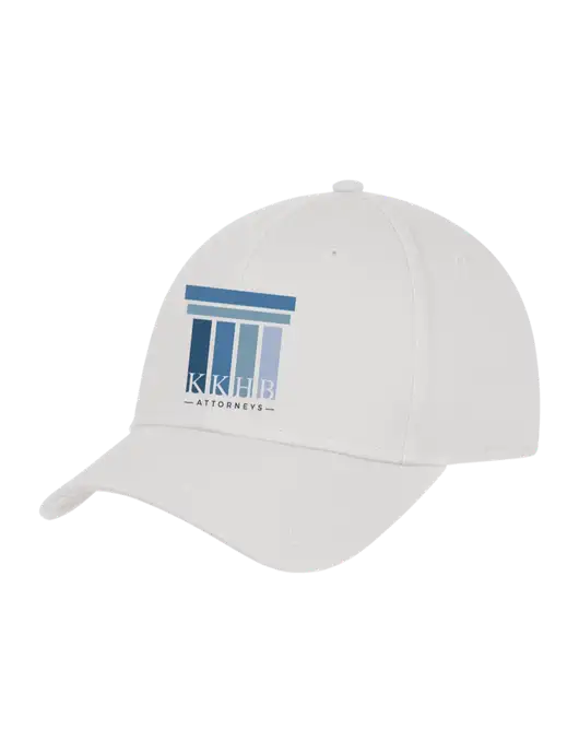 White Structured Cap Hook & Loop w/KKHB Attorneys Logo
