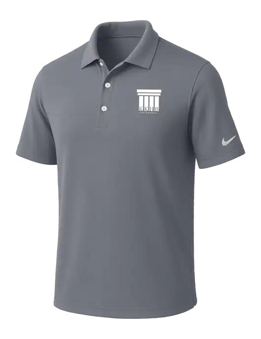 NIKE Medium Grey Dri-Fit Micro Pique Polo w/KKHB Attorneys Logo