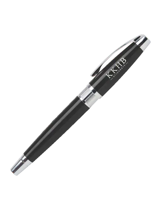 Masscotti Black Rollerball Pen - Black Ink w/KKHB Attorneys Logo