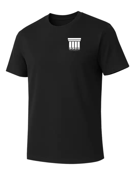 Allmade Deep Black Organic Cotton Tee w/KKHB Attorneys Logo