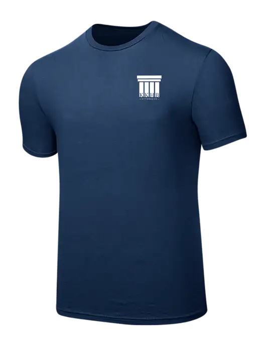 Seriously Soft Deep Slate Blue T-Shirt w/KKHB Attorneys Logo