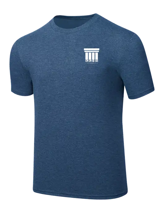 Simply Soft Heathered Navy 4.5oz  Poly/Combed Ring Spun Cotton T-Shirt w/KKHB Attorneys Logo