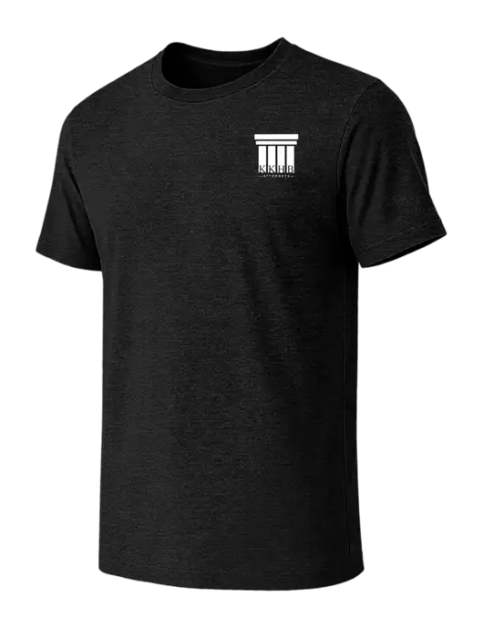 BELLA+CANVAS Black Heather CVC Short Sleeve Tee w/KKHB Attorneys Logo