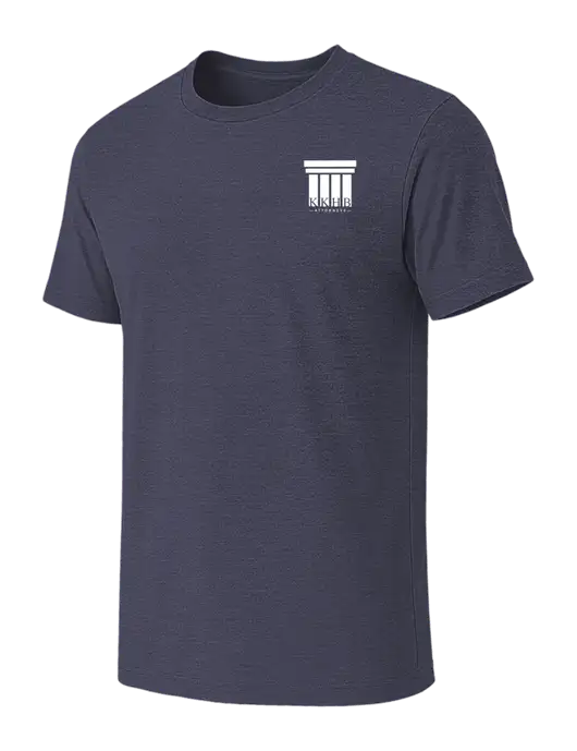 BELLA+CANVAS Heather Navy CVC Short Sleeve Tee w/KKHB Attorneys Logo