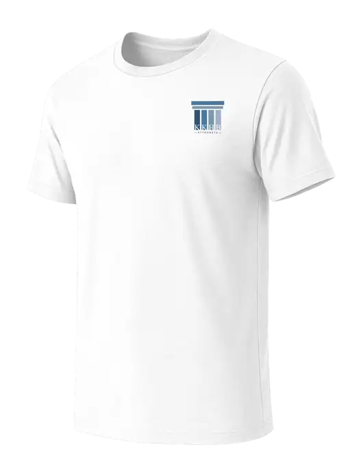 BELLA+CANVAS White Blend CVC Short Sleeve Tee w/KKHB Attorneys Logo