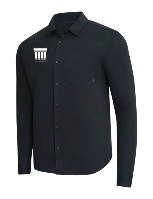 OGIO Black Extend Long Sleeve Button Up Shirt w/KKHB Attorneys Logo